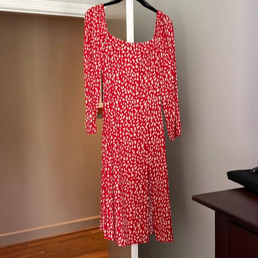 Red Animal Print Dress